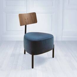 HUMANISTE HARALD,  le fauteuil - Harald bleu noyer - chêne naturel