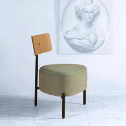 HUMANISTE HARALD,  le fauteuil - Harald vert - chêne teinté noir