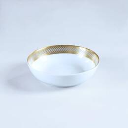 VERTIGE GRIS MAT - OR MAT - Assiette calotte 16,4cm