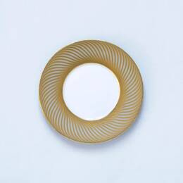 VERTIGE GRIS MAT - OR MAT - Assiette a dessert 21cm