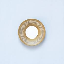 VERTIGE GRIS MAT - OR MAT - Assiette a pain 16,4cm