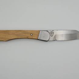 Couteau pliant Inox et Buis naturel.