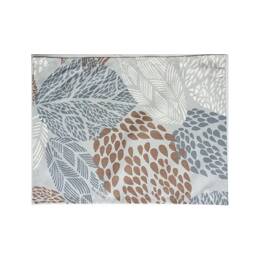 Set de table enduit Feuilles gris beige