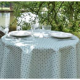Nappe enduite ronde ou ovale Mosaïque Verte
