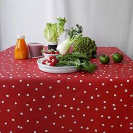 Nappe enduite Confettis Rouge
