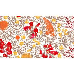 Chemin de table Mimosa rouge