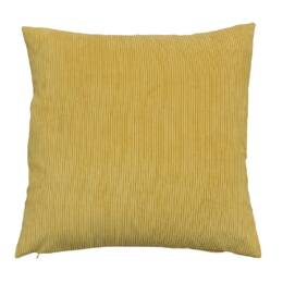 Coussin velours côtelé jaune curry