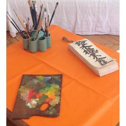 Chemin de table orange