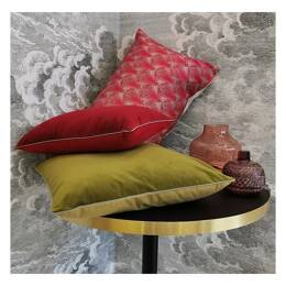 Coussin velours rouge / Bordeaux