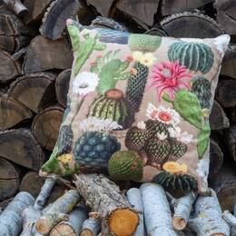 Coussin velours cactus