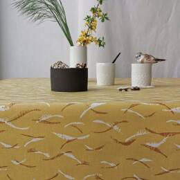 Nappe enduite ronde ou ovale Vagues jaunes