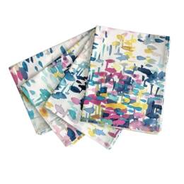 Serviettes Reflets turquoise - Lot de 2