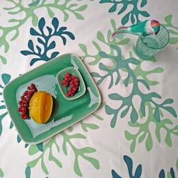 Chemin de table Corail vert