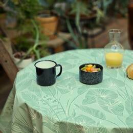 Nappe enduite ronde ou ovale Jungle vert