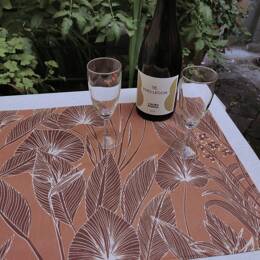 Set de table enduit Jungle Brun