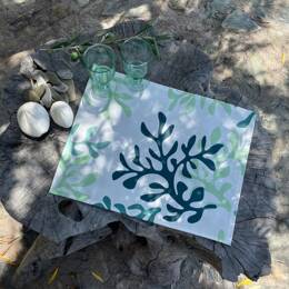 Set de table enduit Corail vert