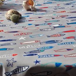 Set de table Poisson bleu rouge