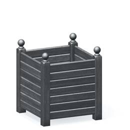 Bac à oranger en bois de châtaignier 140L GRIS ANTHRACITE - 60cm x 60cm