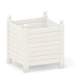 Bac à oranger en bois de châtaignier 250L BLANC - 70cm x 70cm