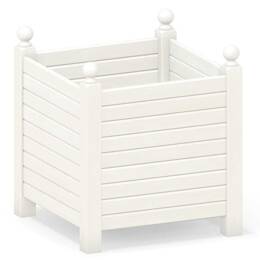 Bac à oranger en bois de châtaignier 300L BLANC - 80cm x 80cm