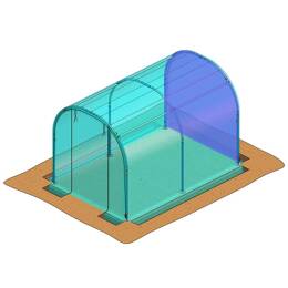 Bâche de rechange (pignon arrière) pour serre tunnel 2m x 3m
