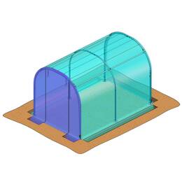 Bâche de rechange (pignon avant) pour serre tunnel 2m x 3m