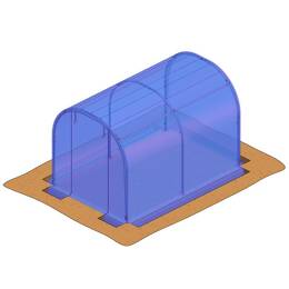 Pack complet bâche de rechange (avant, arrière, dessus) pour serre tunnel 2m x 3m