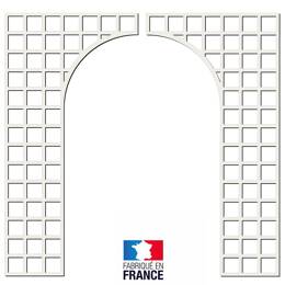 Baies en bois ensemble droite et gauche - blanc - 1m x 1.98m