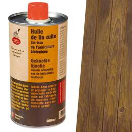 Huile de lin bio cuite 500ml - protection bois