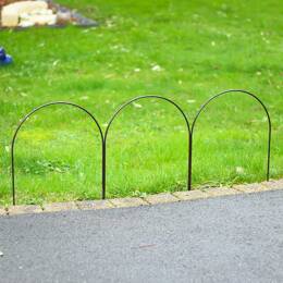 Bordure de jardin triple arceaux en acier plein L. 100cm x H. 40cm
