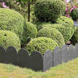 Bordure de jardin en ardoise arrondie 20x30cm - lot de 5