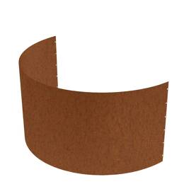Bordure arrondie H. 40cm acier corten