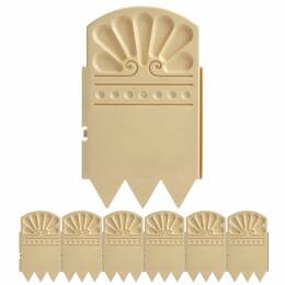 Bordures de jardin en plastique ton pierre - lot de 6 = 1metre