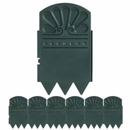 Bordures de jardin en plastique couleur vert - lot de 6 = 1metre
