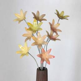 Petites fleurs artisanales en acier - Nuances de rose pastel - lot de 10