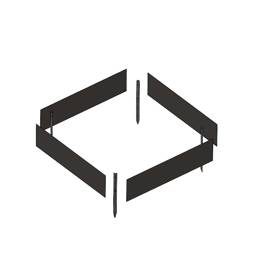 Kit potager carré en acier 100x100x25cm - Gris