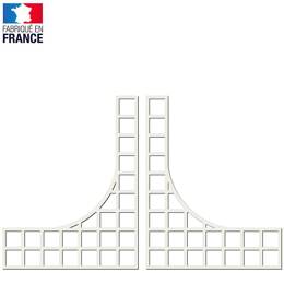 Contreforts arc boutants en bois ensemble droite et gauche - blanc - 1m x h. 1.28m