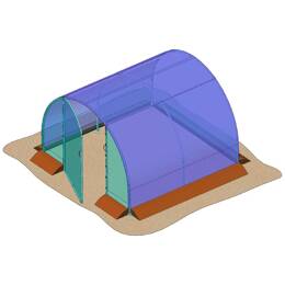 Bâche de rechange (dessus) pour serre tunnel 3m x 3m