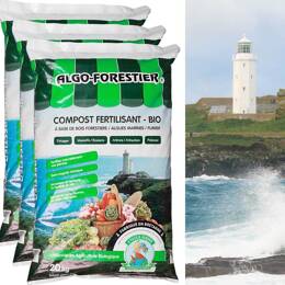 Algo-Forestier - compost fertilisant - lot de 4 sacs