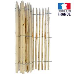 Ganivelle 1.75m haut x 5m - en châtaignier espacement 5cm