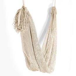 Hamac suspendu en filet - Ecru