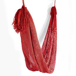 Hamac suspendu en filet - Rouge