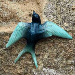 Hirondelle murale en céramique - Bleu Provence