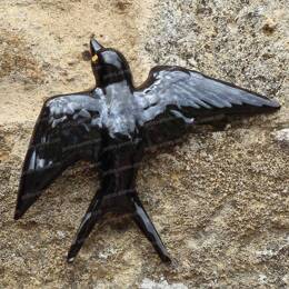 Hirondelle murale en céramique - Noir
