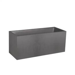 Jardinière extérieure effet béton 98L - Qualité premium, double paroi L.99,5 x l.39,5 x H.43,5cm - Anthracite
