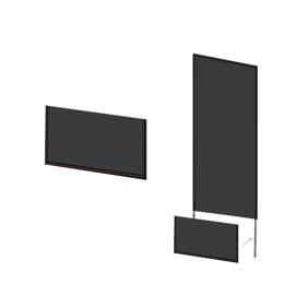 Jupe décorative pour panneau en métal L.53cm - Gris