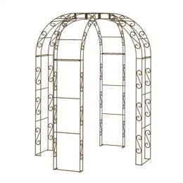 Kiosque Gloriette en fer 4 pieds Arcade renforcé - D.188 x H.231 cm - 2,80m2