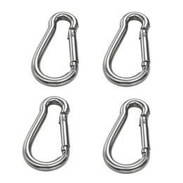 4 mousquetons en acier zingué 6cm