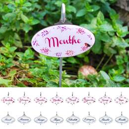 Étiquettes de jardin plantes aromatiques Vintage