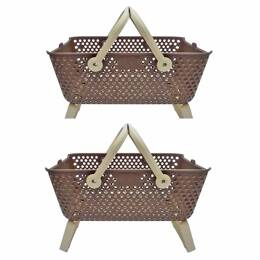 2 paniers de récolte Kajo 15L - Taupe/Beige